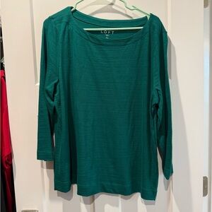 NWOT - LOFT Women's Green Top